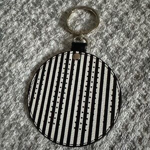 HENRI BENDEL Leather Charm Key Ring in EUC